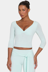 ButterCloudâ„¢ 3/4 Sleeve Top in Peppermint