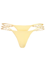 Multi-Strap Cheeky Bikini Bottoms in Lemon