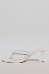 Heeled Sandal in White