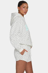Sweat Shorts in Coconut Polka Dot