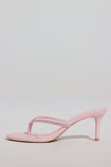 Heeled Sandal in Blush Pink